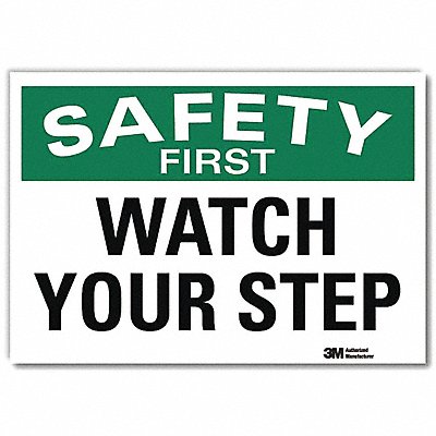 LYLE U71264RD10X7 Safety Decal 7inx10inReflective Sheeting