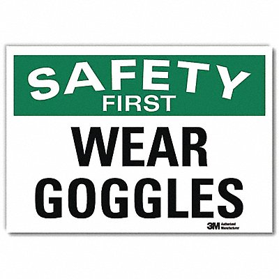 LYLE U71272RD14X10 Safety Sign 10 in x 14 in Reflective Sheeting