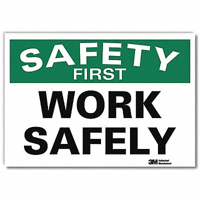 LYLE U71276RD7X5 Safety Decal 5 in x 7 in Reflective Sheeting