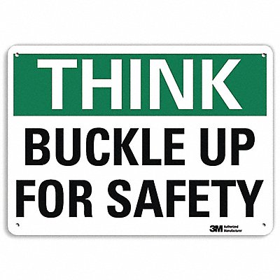 LYLE U71287RA10X7 Rflctv Seat Belts Sign 7 in x 10 in Alum
