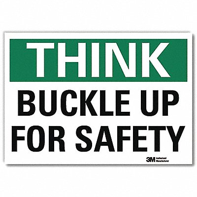 LYLE U71287RD10X7 Rflct Seat Belts Lbl 7x10in Alum