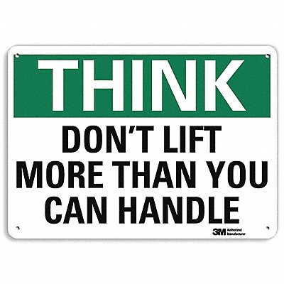 LYLE U71293RA10X7 Safety Sign 7 in x 10 in Aluminum