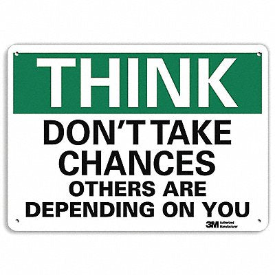 LYLE U71294RA10X7 Safety Sign 7 in x 10 in Aluminum