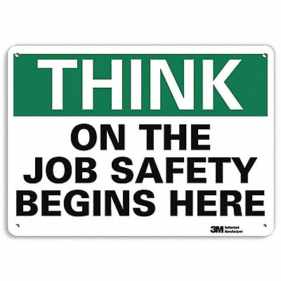 LYLE U71306RA10X7 Safety Sign 7 in x 10 in Aluminum