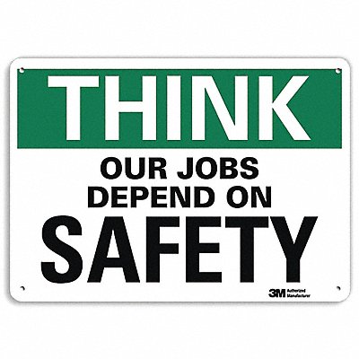 LYLE U71309RA10X7 Safety Sign 7 in x 10 in Aluminum