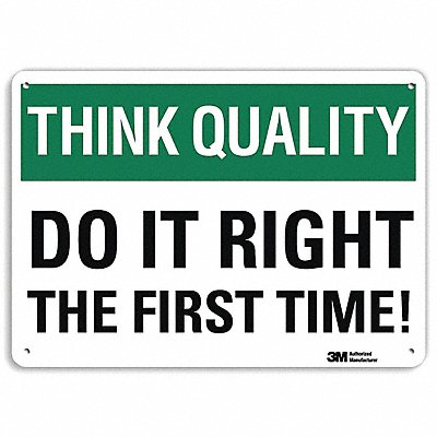 LYLE U71311RA14X10 Safety Sign 10 in x 14 in Aluminum