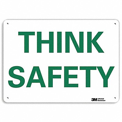 LYLE U71328NA14x10 Safety Sign 10 inx14 in Aluminum