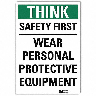 LYLE U71331RD7X10 Safety Sign 10inx7in Reflective Sheeting