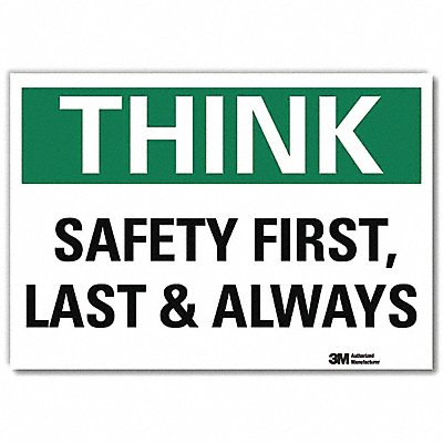 LYLE U71332RD14X10 Safety Decal 10in x 14in Reflective Sheeting