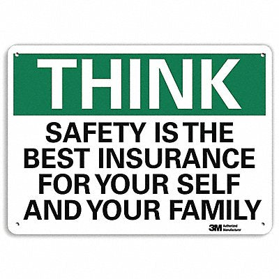 LYLE U71334RA14X10 Safety Sign 10 in x 14 in Aluminum