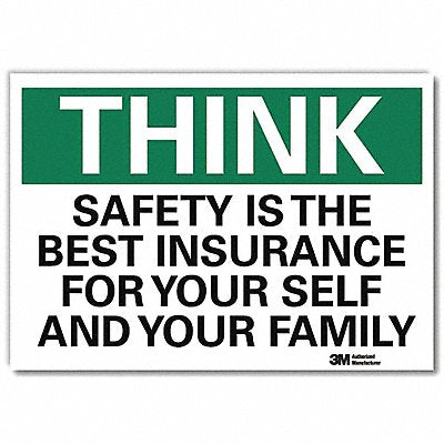 LYLE U71334RD10X7 Safety Decal 7 in x 10 in Reflective Sheeting
