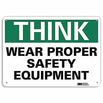 LYLE U71349RA14X10 Safety Sign 10 in x 14 in Aluminum