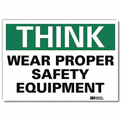 LYLE U71349RD10X7 Safety Decal 7inx10inReflective Sheeting