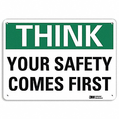 LYLE U71352RA14X10 Safety Sign 10 in x 14 in Aluminum