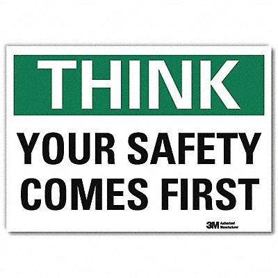 LYLE U71352RD14X10 Safety Decal 10in x 14in Reflective Sheeting