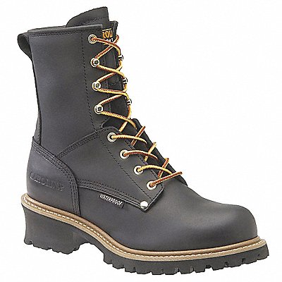 CAROLINA SHOE CA9823 Logger Boot D 8 Black PR