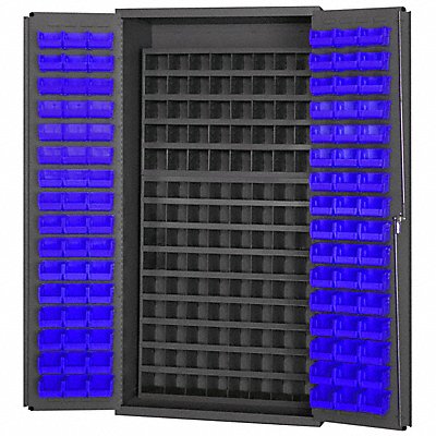 DURHAM MFG 3501DLP7240B965295 K4907 Bin Cabinet Blue Bins Grey Cabinet