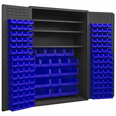DURHAM MFG 35021383S5295 K4914 Bin Cabinet 72 x48 x24 Grey 138BlueBns