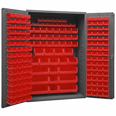 DURHAM MFG 35021861795 K4891 Bin Cabinet 72 x48 x24 Grey 186RedBns