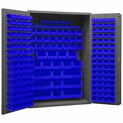 DURHAM MFG 35021865295 K4891 Bin Cabinet 72 x48 x24 Grey 186BlueBns