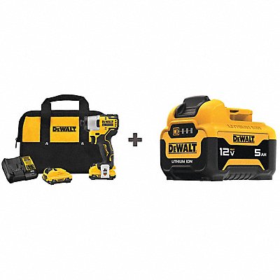 DEWALT DCF801F2DCB126 Impact Driver 1/4 In Hex 12VDC