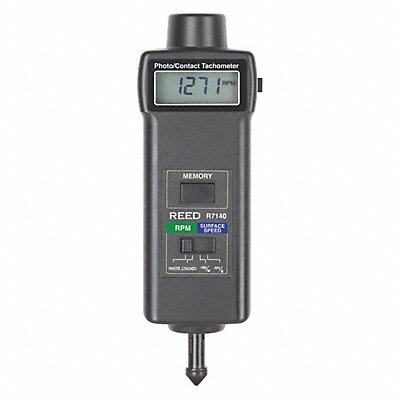 REED INSTRUMENTS R7140 Tachometer +/-0.05% RPM Acc LCD
