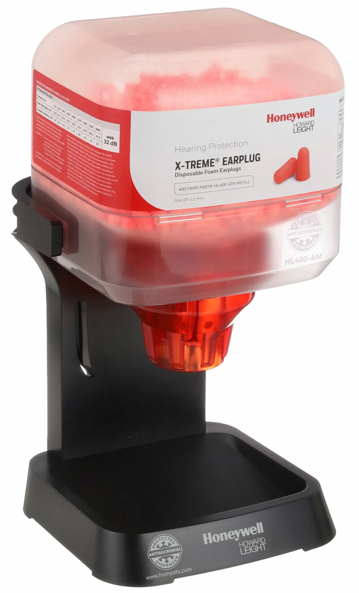 HONEYWELL HOWARD LEIGHT HL400XTRINTROAMHL400XTRREFILL Earplug Dispenser Antimicrobial XTR