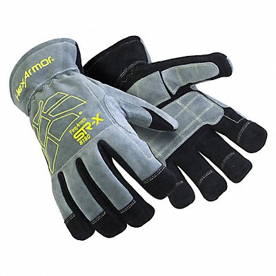 HEXARMOR 8180S7 Glove Cow Leather 70N Grey/Black PR S