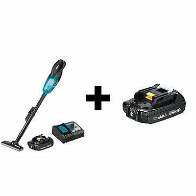 MAKITA XLC02R1BBL1820B Cordless Upright Vacuum Cordless Bagless