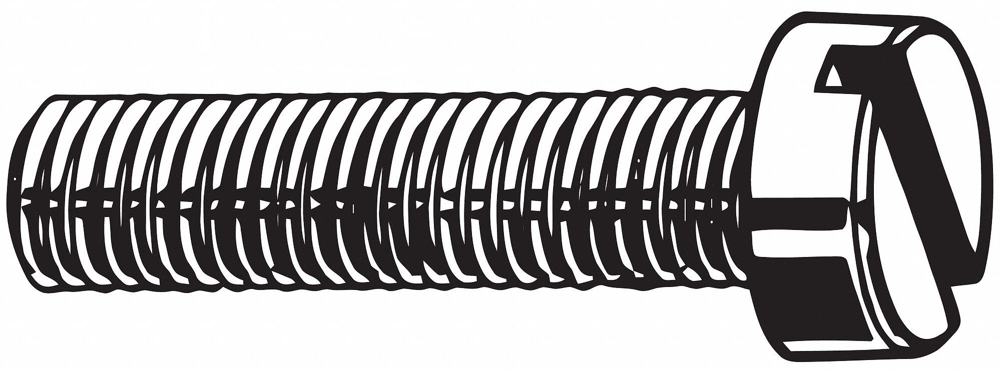 GRAINGER M245200500050 SCHS M5-0.80 Zinc Plated 50mm 100PK