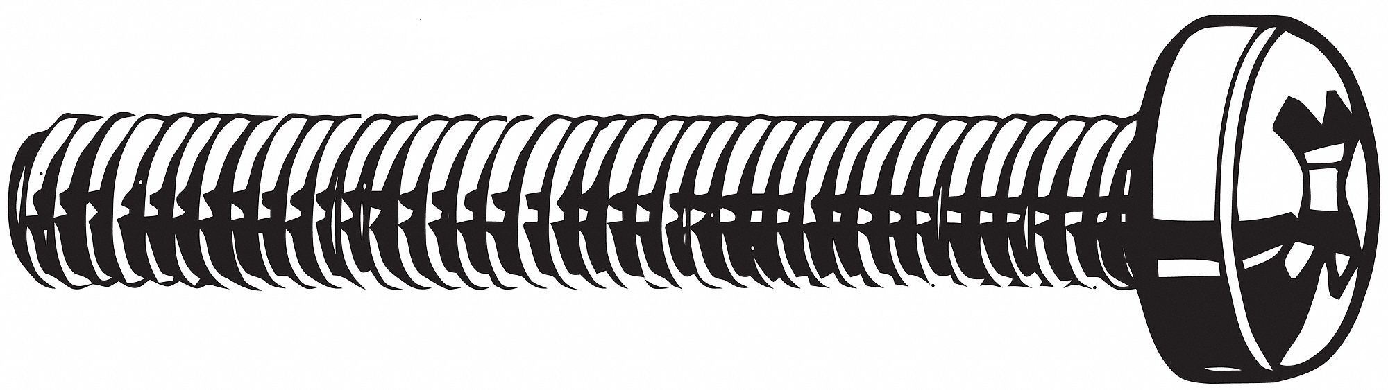 GRAINGER M513400600040 MS M6-1.00 Plain 40mm 25PK