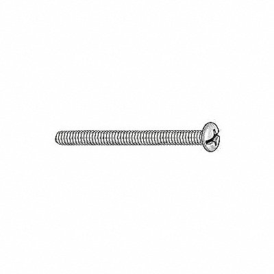 GRAINGER U242120110100 Machine Screw Round Head Phillips/Slotted Steel Zinc Plated 4-40 x 1 L PK100