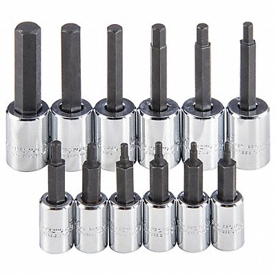 PROTO J477012 Socket Bit Set Steel DrSz 1/4 in
