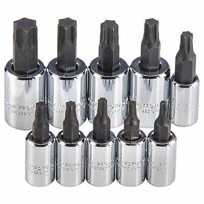PROTO J4740C Socket Bit Set Steel DrSz 1/4 in