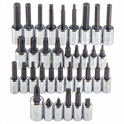 PROTO J477037 Socket Bit Set Steel DrSz 1/4 in