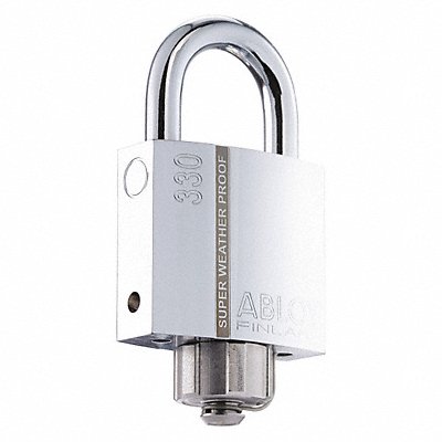 ABLOY PLM33050BKD Keyed Padlock 1 in Rectangle Silver