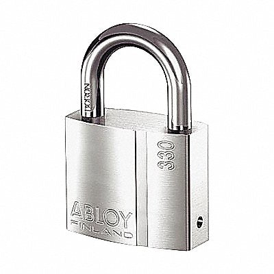 ABLOY PLI33025BKA Keyed Padlock 1 in Rectangle Silver