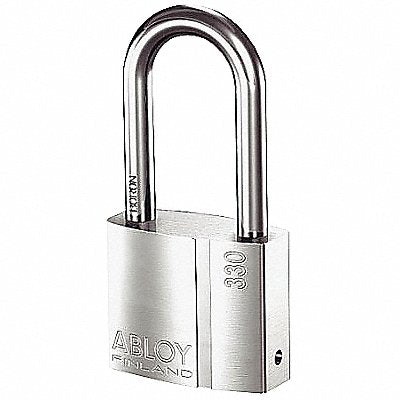 ABLOY PL330100BKA Keyed Padlock 1 in Rectangle Silver