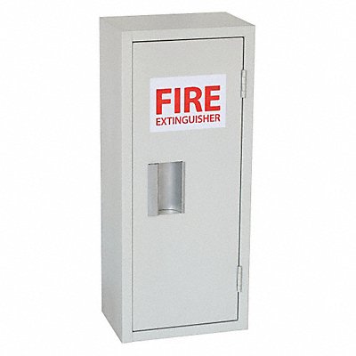 GRAINGER 35GX43 Fire Extinguisher Cabinet Cream Steel