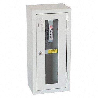 GRAINGER 35GX48 Fire Extinguisher Cabinet Cream Steel