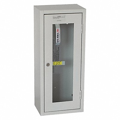 GRAINGER 35GX49 Fire Extinguisher Cabinet Cream Steel