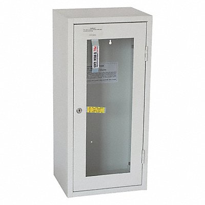 GRAINGER 35GX50 Fire Extinguisher Cabinet Cream Steel