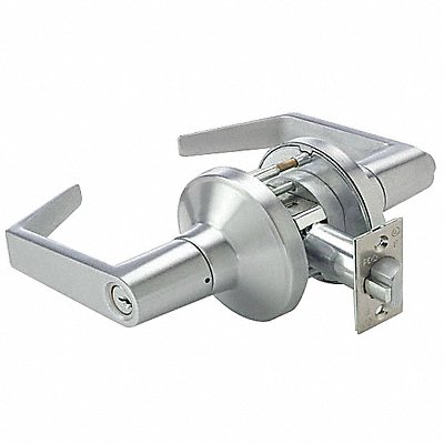 GRAINGER GT116PHL626234ASASFL Lever Lockset Mechanical GT Curved