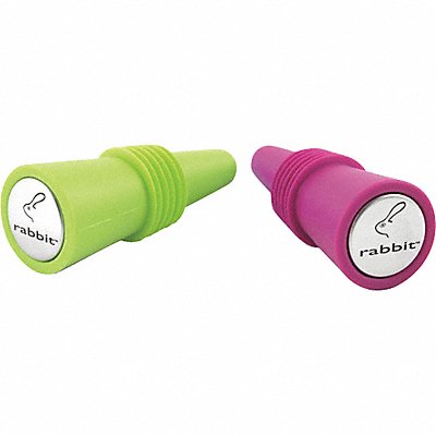 RABBIT W6119N Bottle Stoppers Rubber/SS Assorted PK2