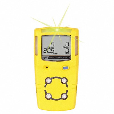 HONEYWELL MCXL00H0YNA Single Gas Detector Hydrogen Sulfide Yellow