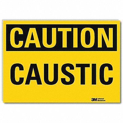 LYLE U41001RD14X10 Caution Sign 10in x 14in Reflective Sheeting