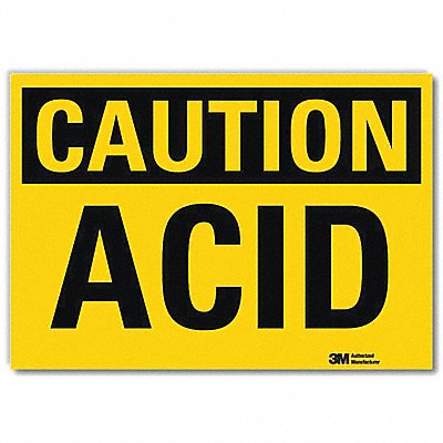 LYLE U41041RD7X5 Caution Sign 5inx7in Reflective Sheeting