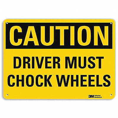LYLE U41046RA14X10 Safety Sign 10 in x 14 in Aluminum