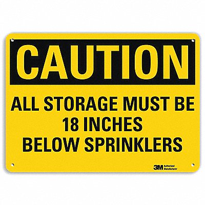 LYLE U41048NP14X10 Caution Sign 10 in x 14 in Plastic