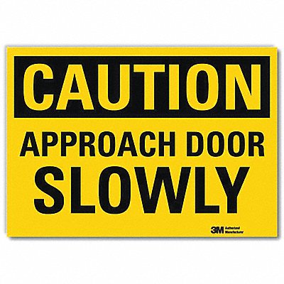 LYLE U41053RD14X10 Caution Sign 10x14in Reflective Sheeting